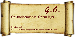 Grundhauser Orsolya névjegykártya